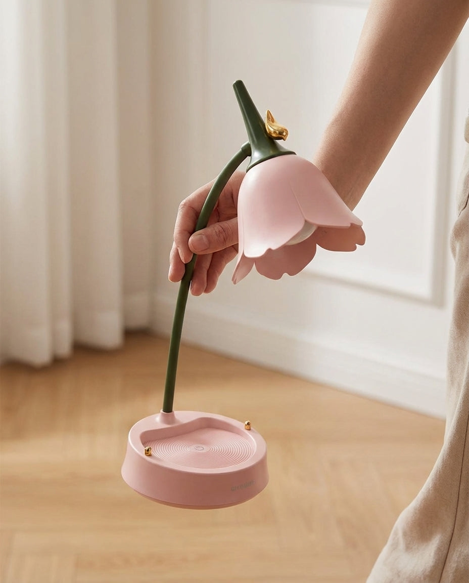 Blomsterbordslampe | BloomGlow – Touch & Dæmpbar LED