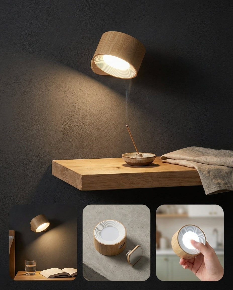 Trådløs Genopladelig Væglampe | 360° Dæmpbar Spotlight