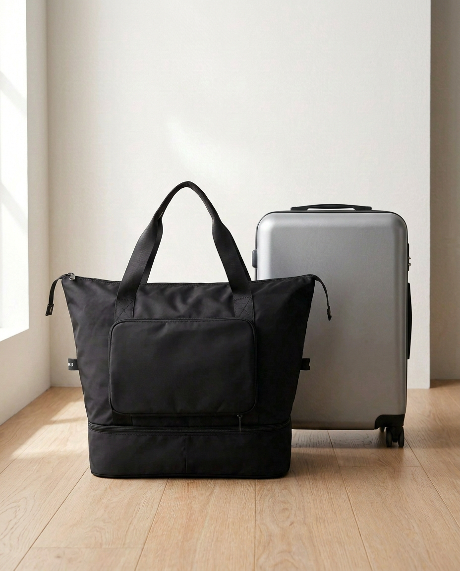 Foldbar rejsetaske – Stor udvidelig weekendtaske