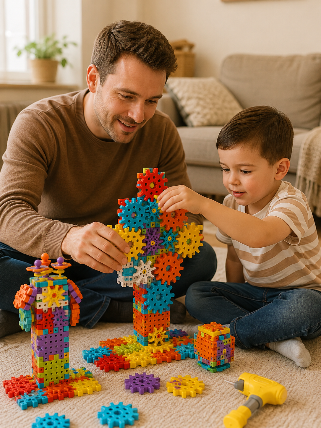 Gearo | Montessori 3D-tandhjul og puslespilsbyggesæt
