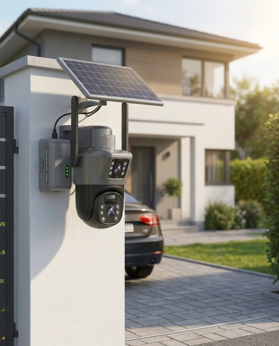 Tradlos 4K Sikkerhedskamera med Solpanel | SolarVision Pro