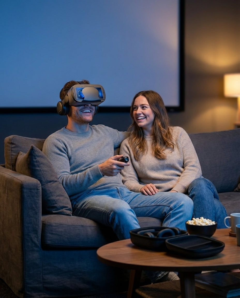 VR-headset med indbyggede høretelefoner | ImmersaView Pro