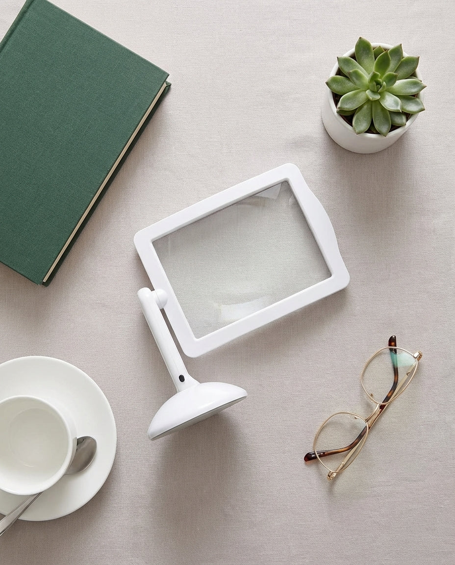 Sideforstarrelsesglas med LED | ClaraVision stativforstarrelsesglas