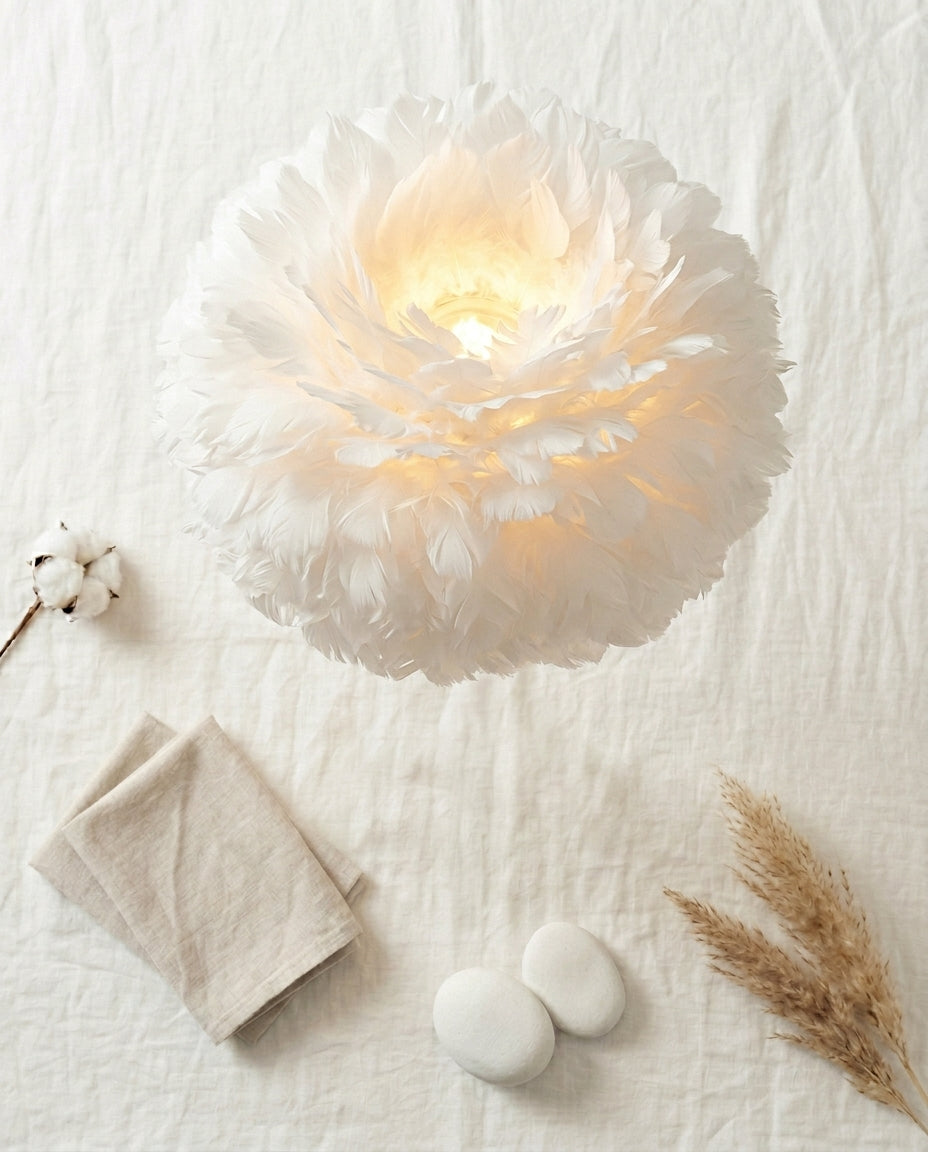 Fjerlampe | Plume – Bordlampe med Stativ