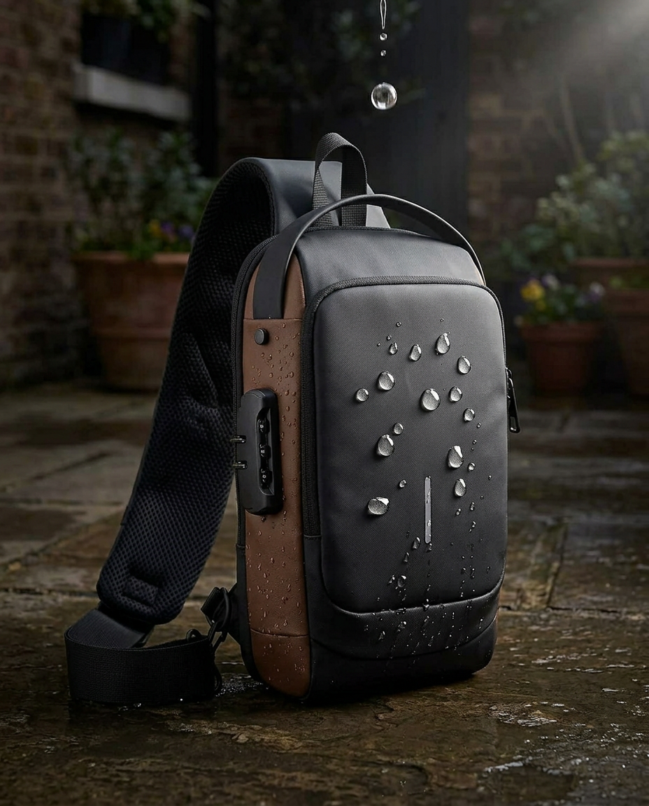 Tyverisikker crossbodytaske med USB-opladning