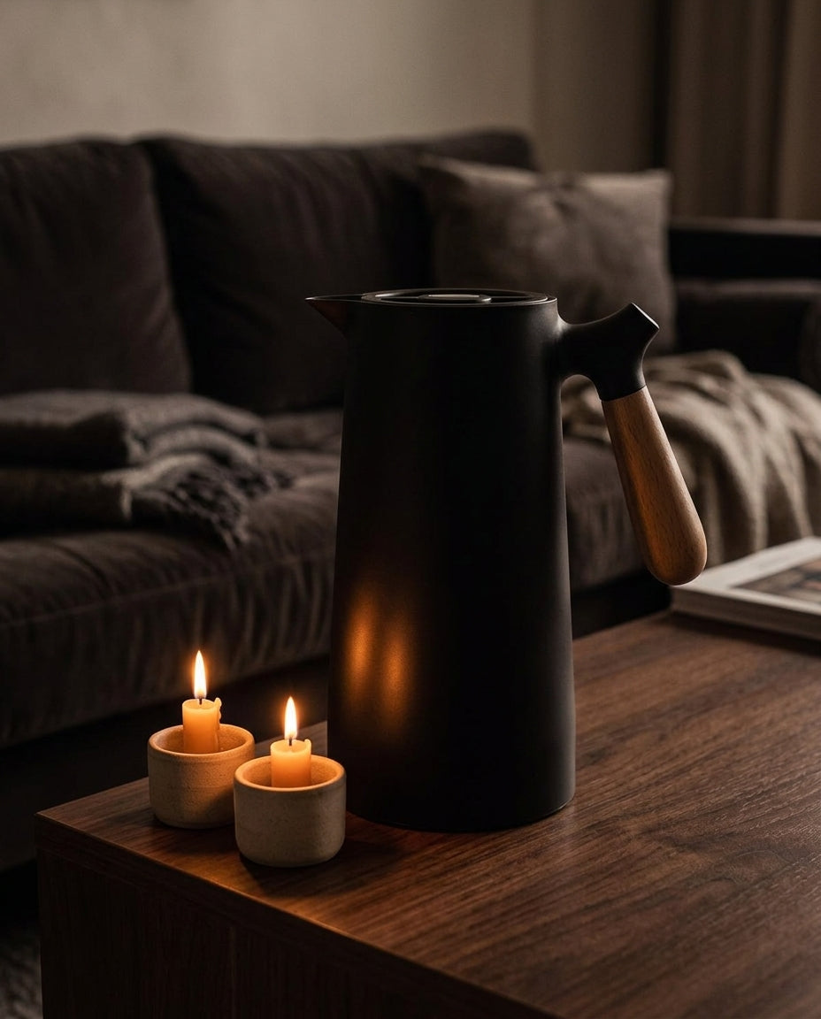 Isoleret Glasforet Karaffel | Trægreb – 1 L