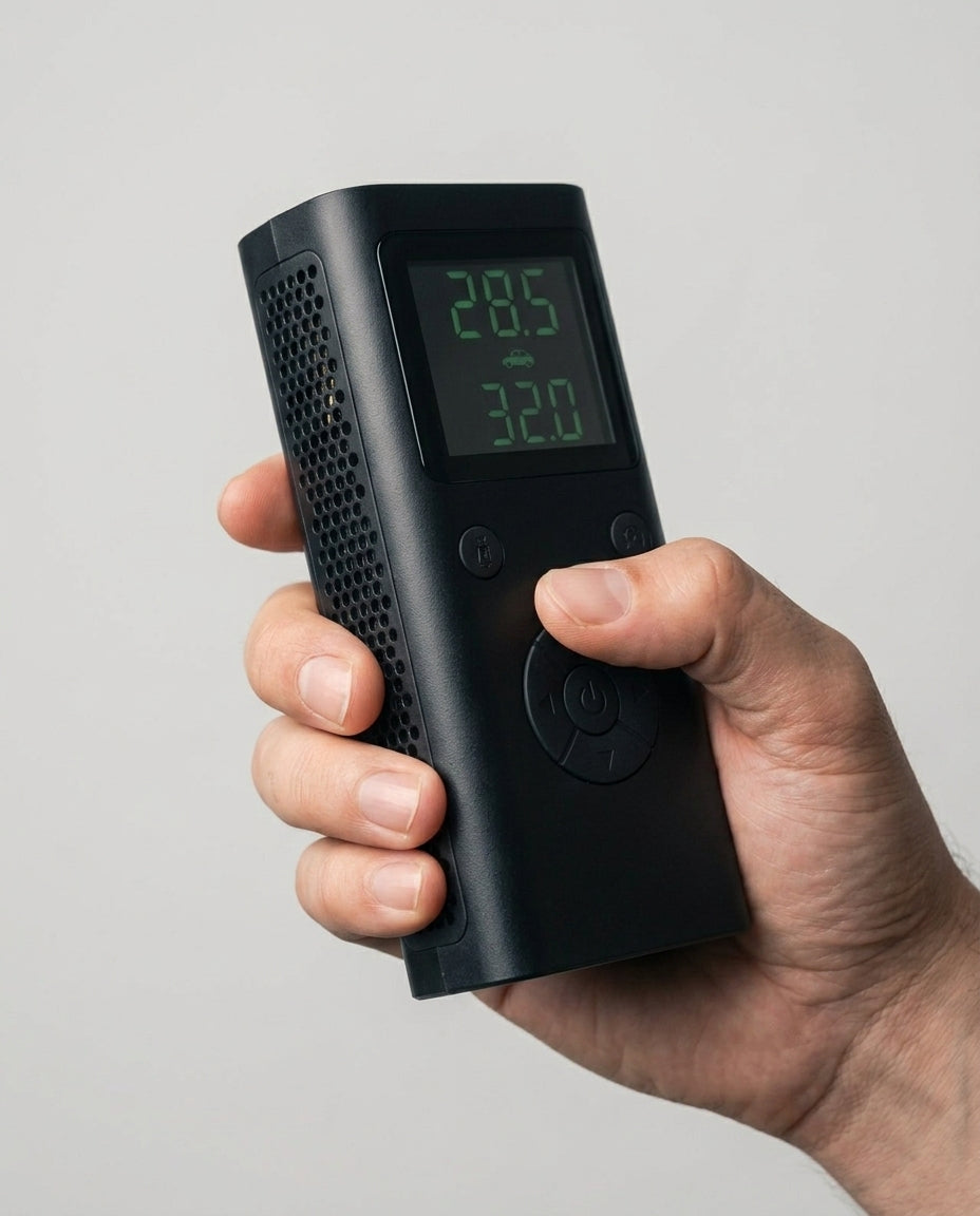 Bærbar Dækpumpe med Digitalt Display | PumpMate Go