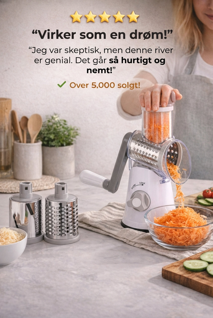 ChopMaster Pro 3-i-1 Roterende Rivejern