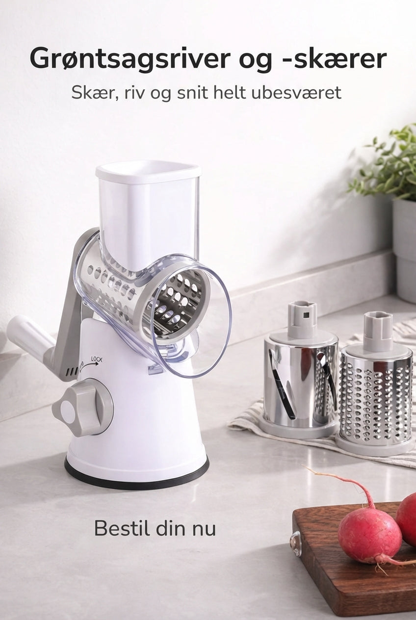 ChopMaster Pro 3-i-1 Roterende Rivejern