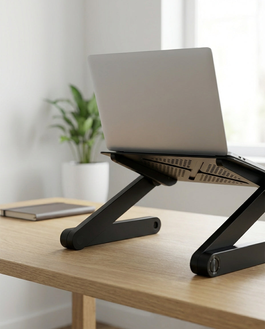Justerbar bærbar computer stander med musemåtte | OmniDesk Pro