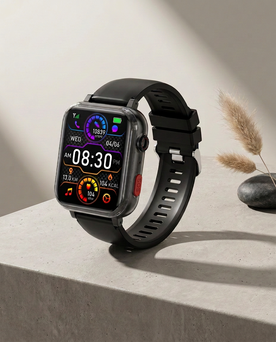 4G Smartwatch GPS SOS Blodsukker Sundhed | ConnectCare Pro