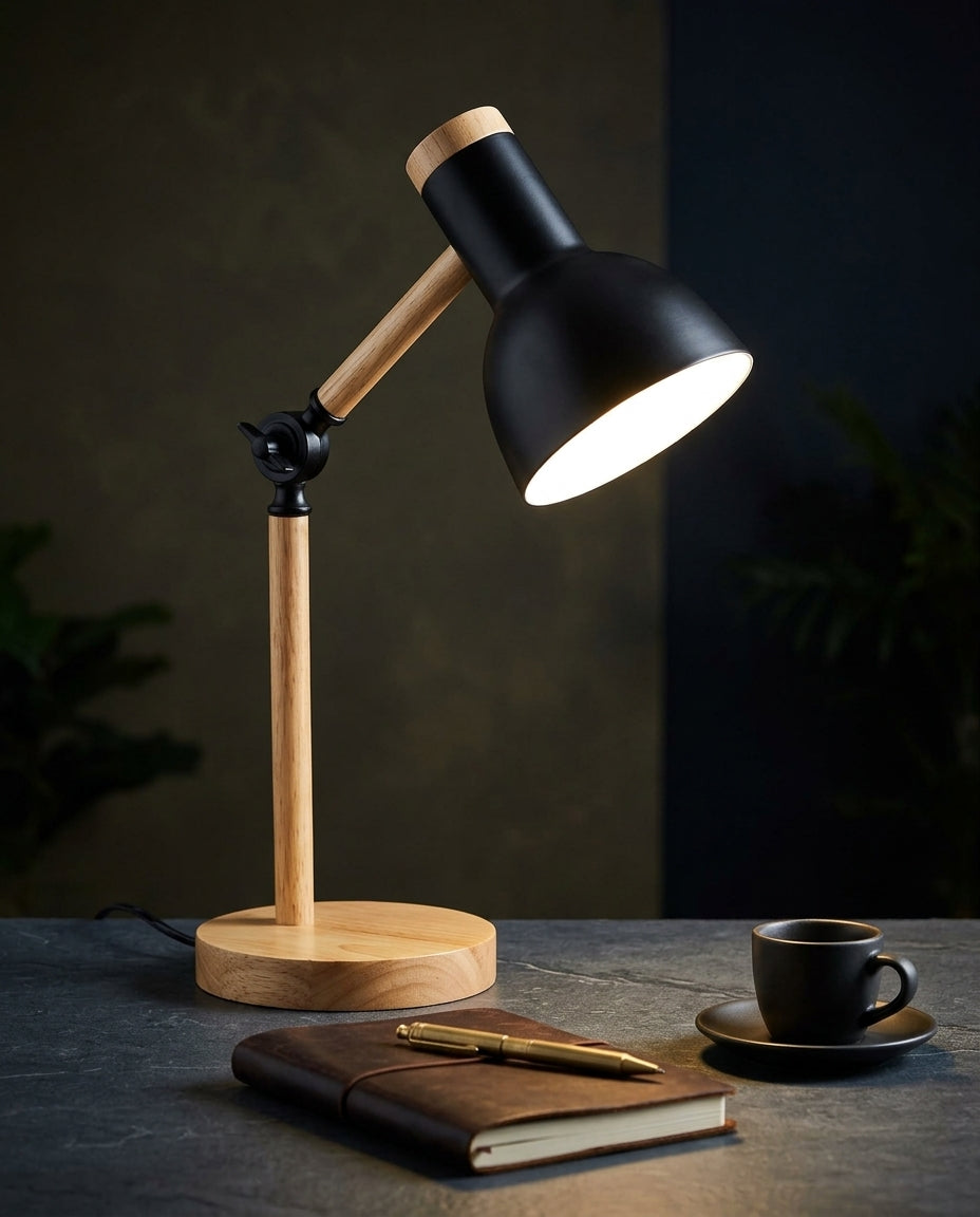 Nordisk LED-skrivebordslampe – Justerbar arm & berøringsdæmper