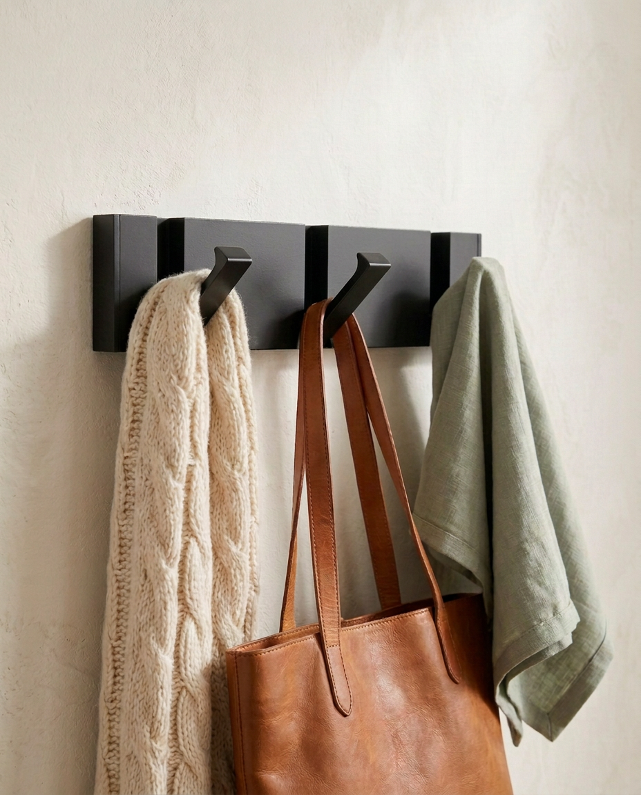 Foldbar Vægkrog | Minimalistisk Rustfri Stål Knagerække