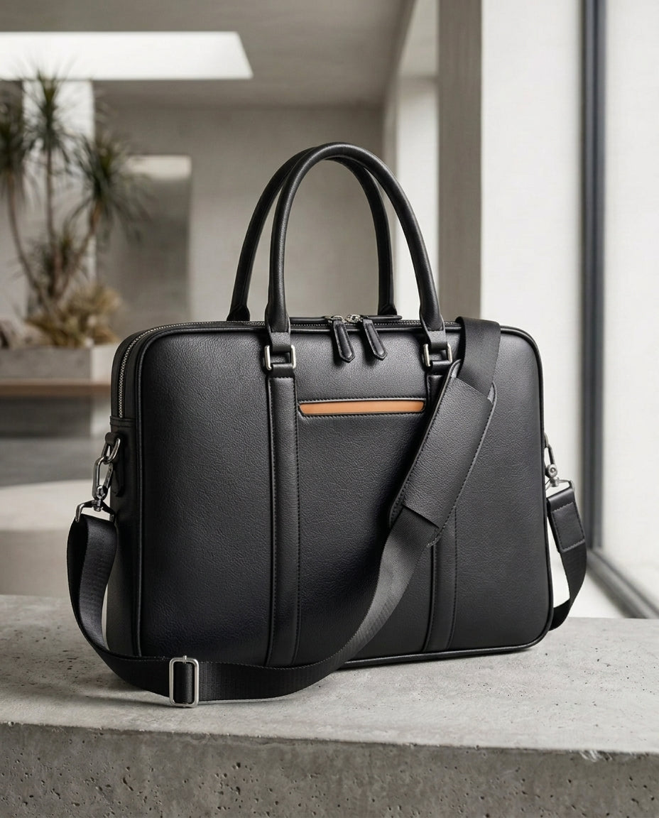 Læder laptop taske crossbody | Meridian Tote