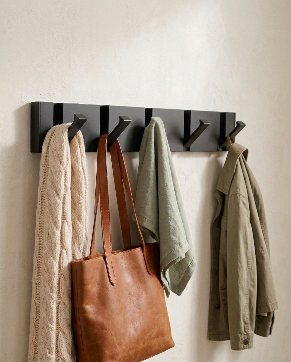 Foldbar Vægkrog | Minimalistisk Rustfri Stål Knagerække