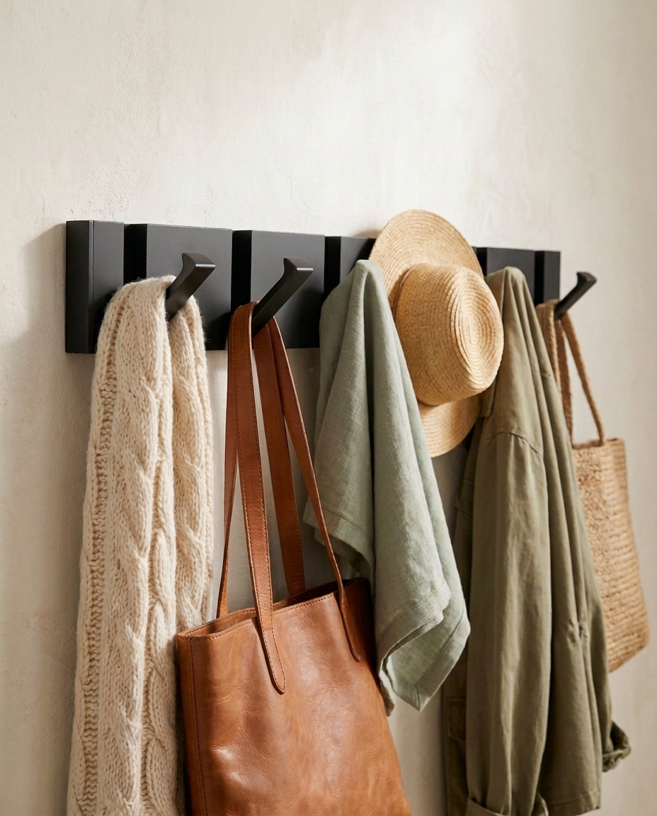 Foldbar Vægkrog | Minimalistisk Rustfri Stål Knagerække