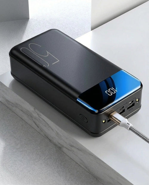 50.000 mAh powerbank | Hurtig opladning – Mobil, tablet & laptop