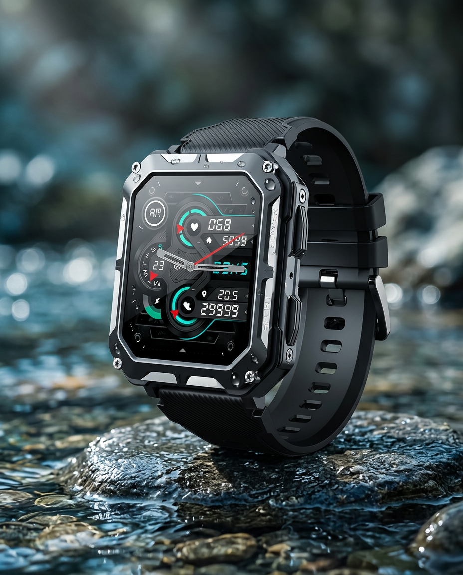 Robust smartwatch | Taktisk udendørs sportsur