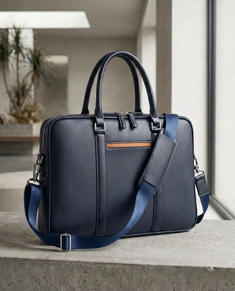 Læder laptop taske crossbody | Meridian Tote