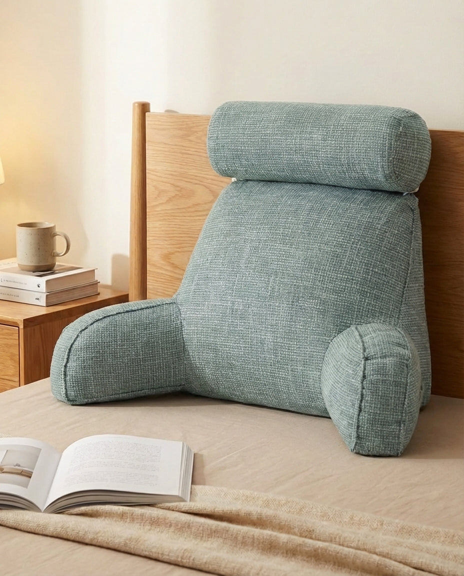Ryglænspude med armlæn og nakkestøtte | Ergonomisk støttepude