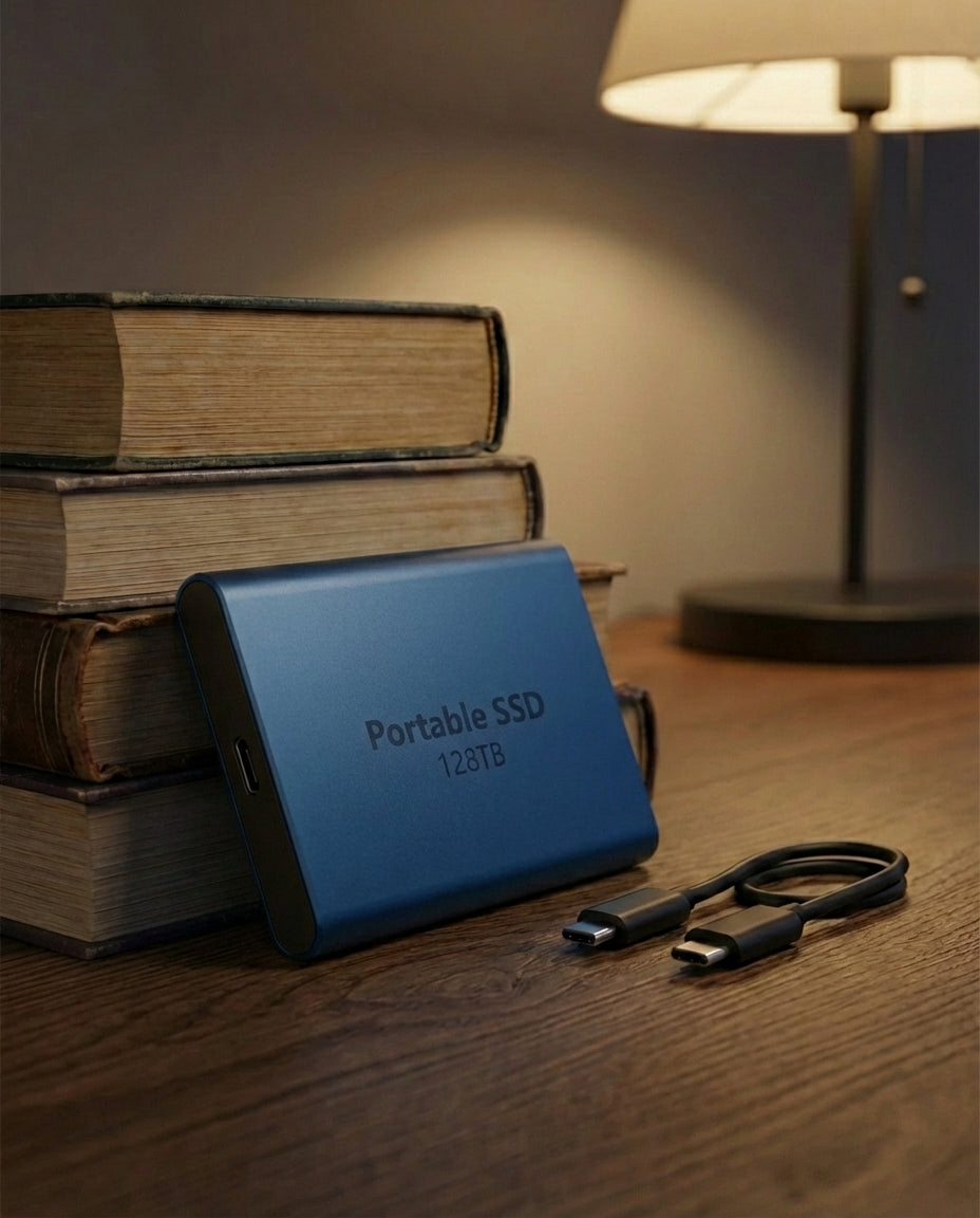 Bærbar SSD 128TB | Ultrahurtig USB-C ekstern drev