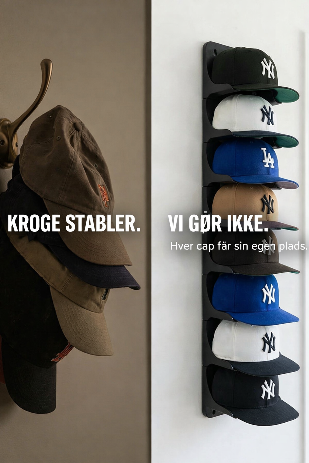 CapStack Pro – Lodret Kasketholder