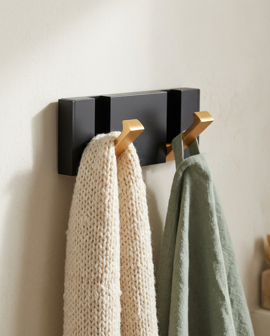 Foldbar Vægkrog | Minimalistisk Rustfri Stål Knagerække