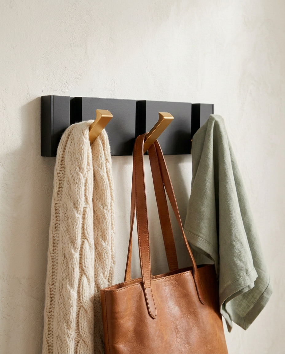 Foldbar Vægkrog | Minimalistisk Rustfri Stål Knagerække