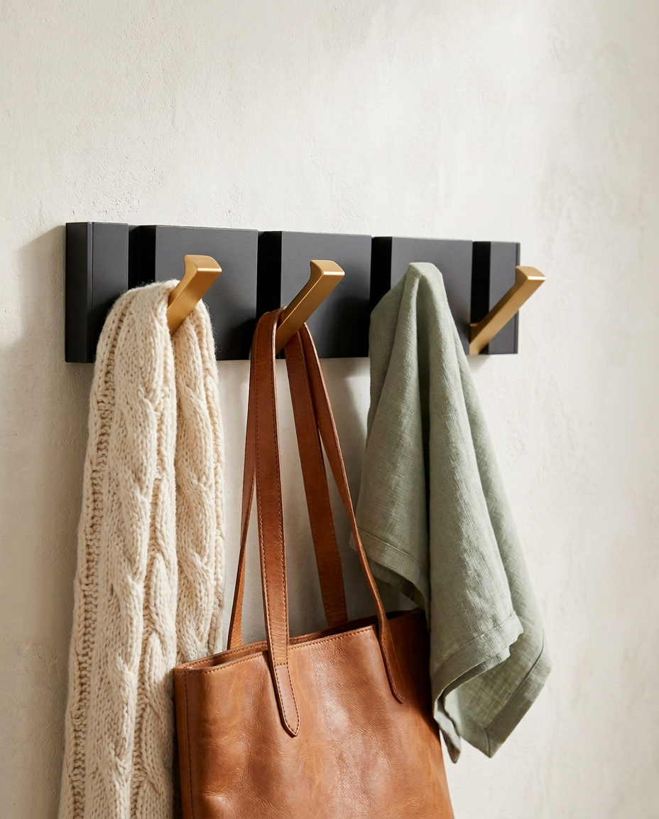 Foldbar Vægkrog | Minimalistisk Rustfri Stål Knagerække