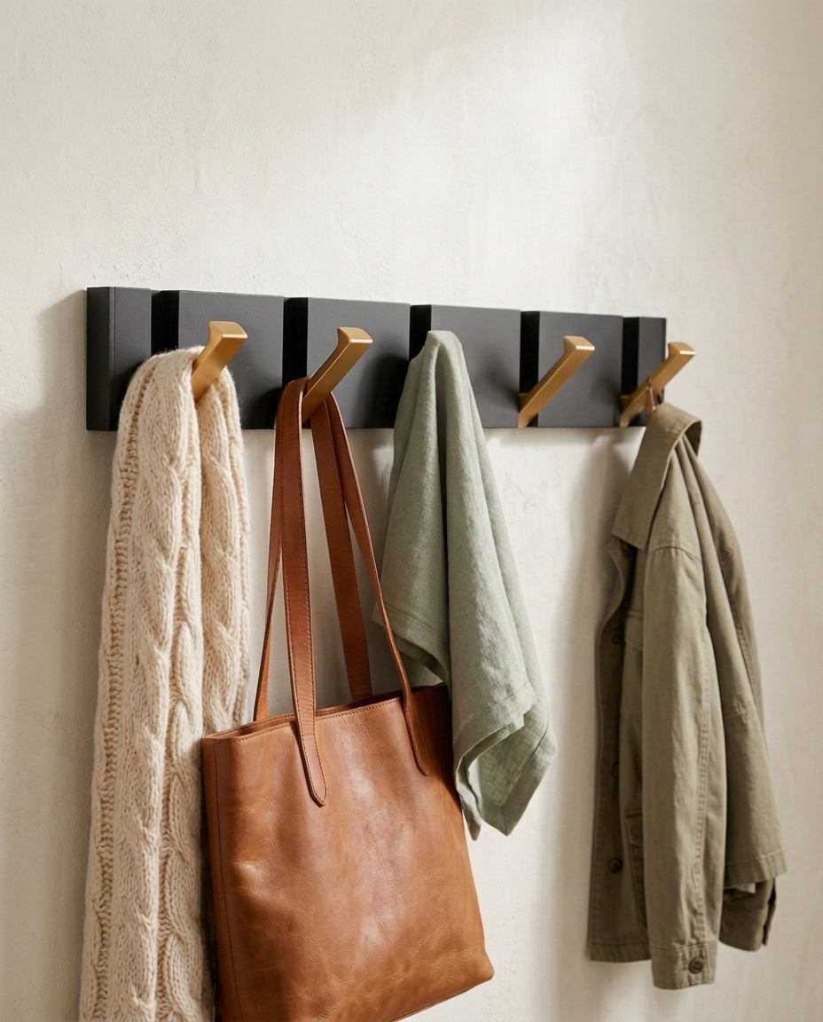 Foldbar Vægkrog | Minimalistisk Rustfri Stål Knagerække