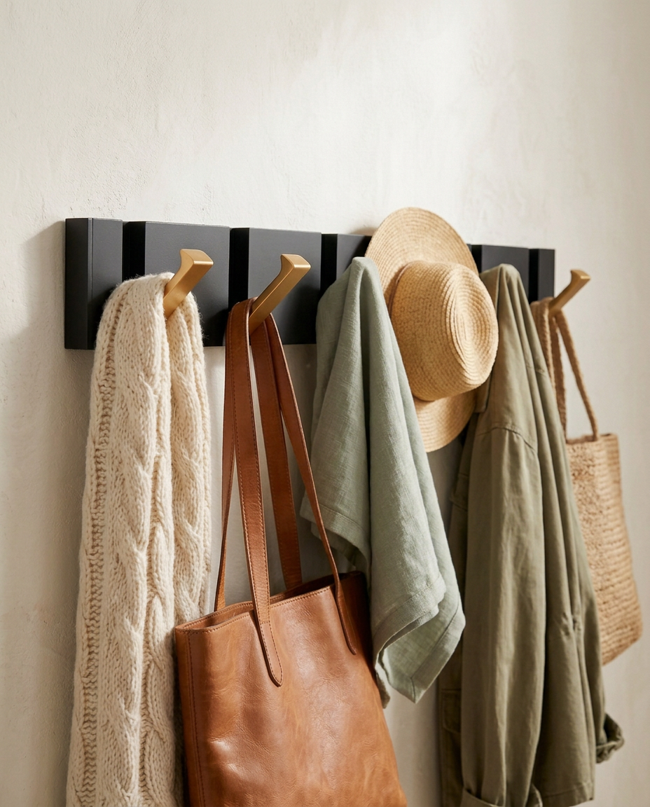 Foldbar Vægkrog | Minimalistisk Rustfri Stål Knagerække