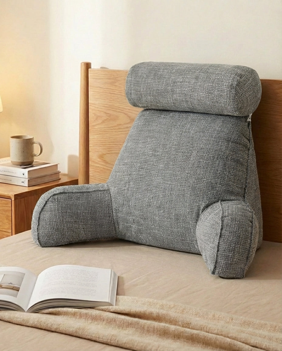 Ryglænspude med armlæn og nakkestøtte | Ergonomisk støttepude