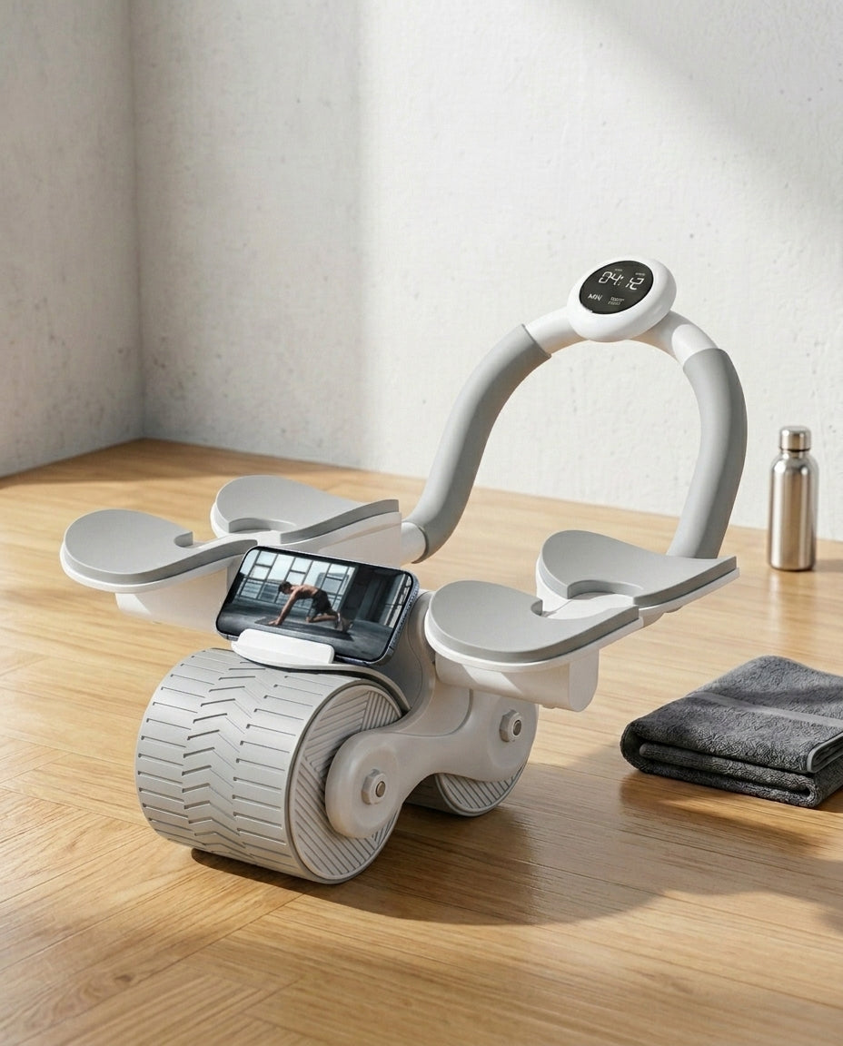 Mavemuskeltræner med telefonholder | CorePro 360
