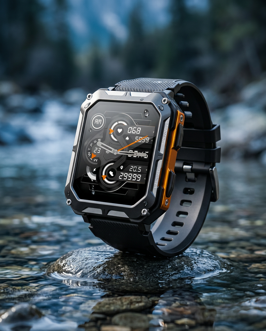 Robust smartwatch | Taktisk udendørs sportsur