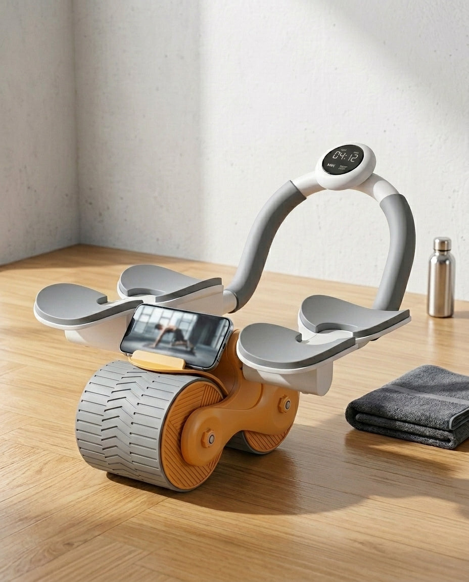 Mavemuskeltræner med telefonholder | CorePro 360