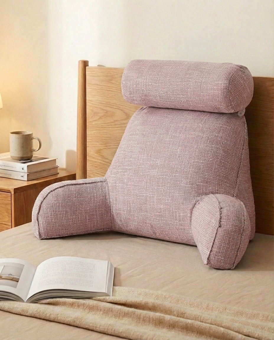 Ryglænspude med armlæn og nakkestøtte | Ergonomisk støttepude