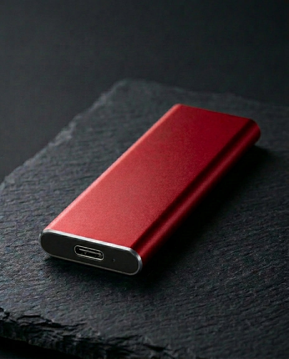 4TB Bærbar SSD | SlimVault USB-C Ekstern Harddisk