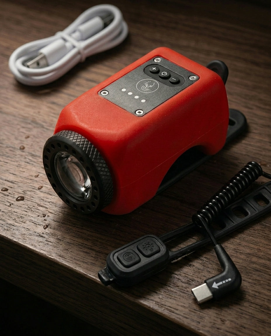 StreetGuard Cycle Beacon | 110 dB-horn og COB-forlygte i én