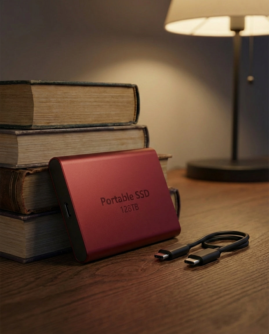 Bærbar SSD 128TB | Ultrahurtig USB-C ekstern drev