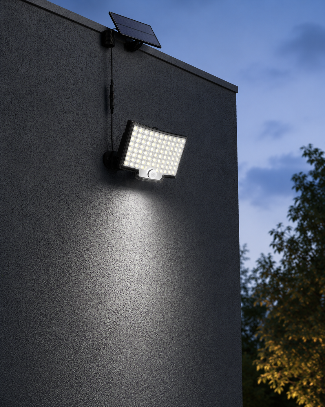 Solcelledrevet Bevægelsessensorlampe Udendørs | 106 LED