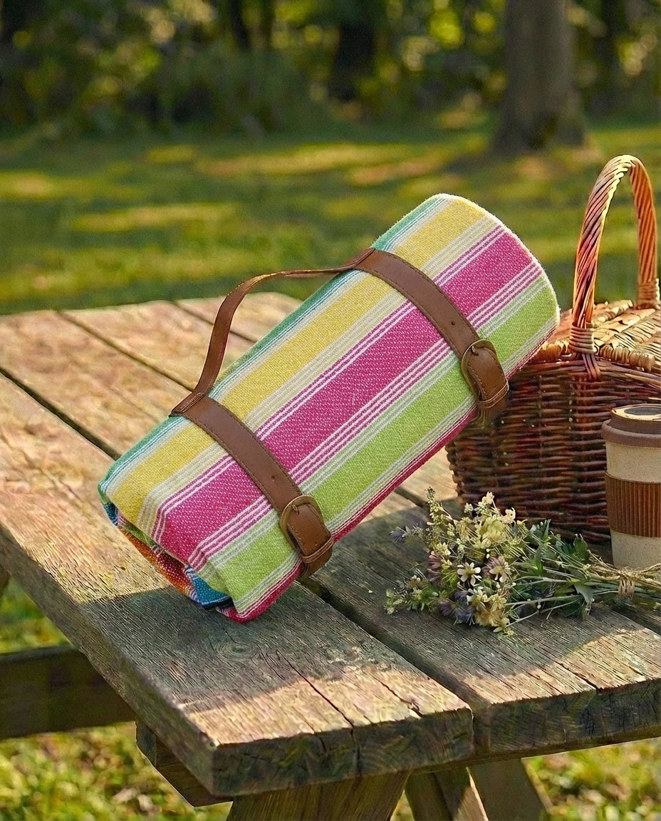 Vandtæt picnictæppe – foldbart sandfrit udendørstæppe