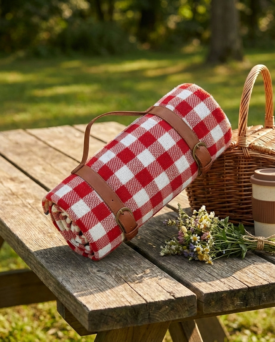 Vandtæt picnictæppe – foldbart sandfrit udendørstæppe