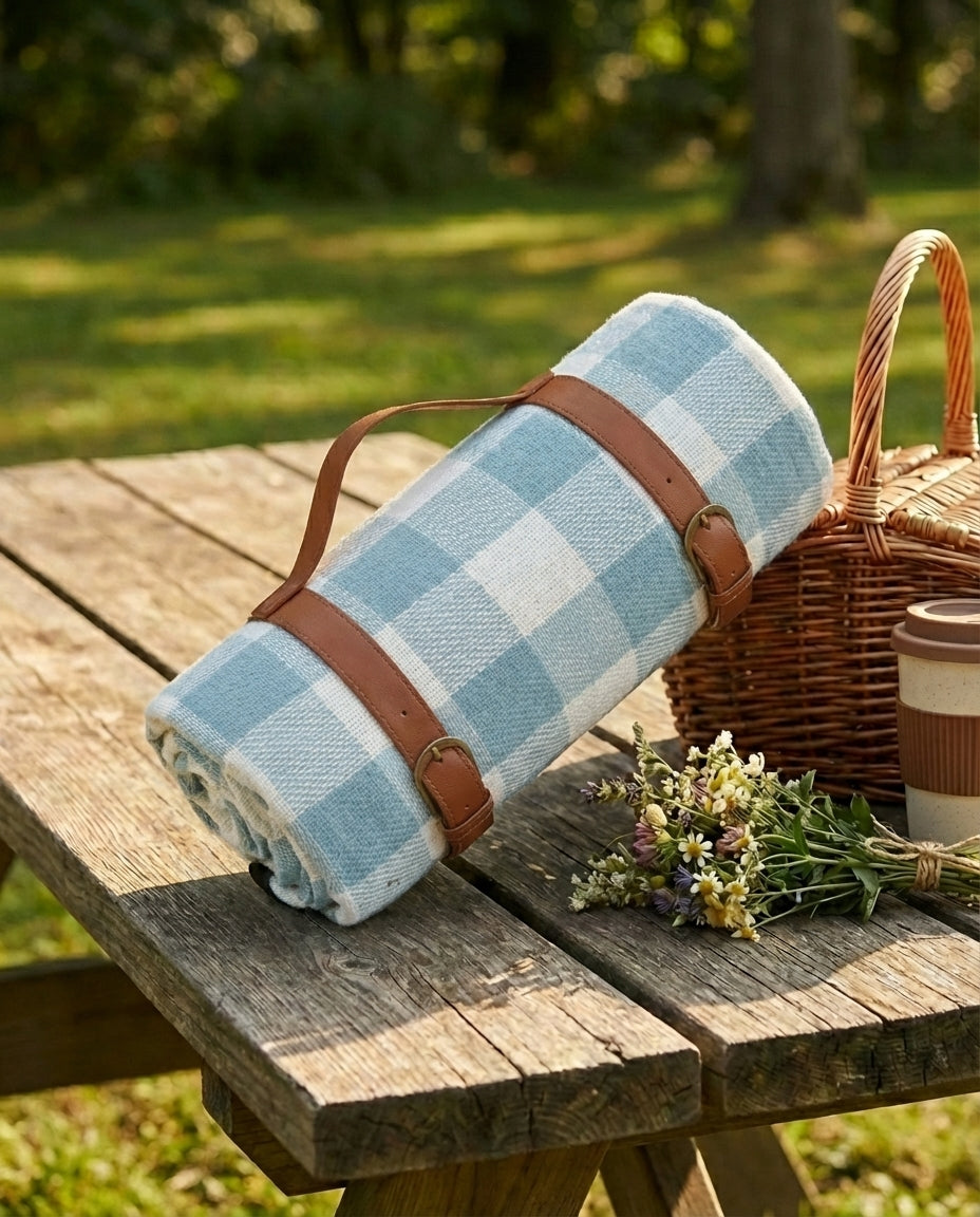 Vandtæt picnictæppe – foldbart sandfrit udendørstæppe