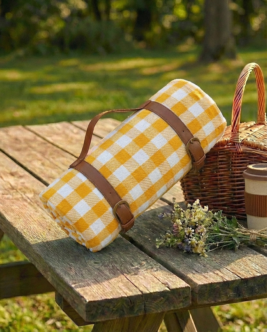 Vandtæt picnictæppe – foldbart sandfrit udendørstæppe