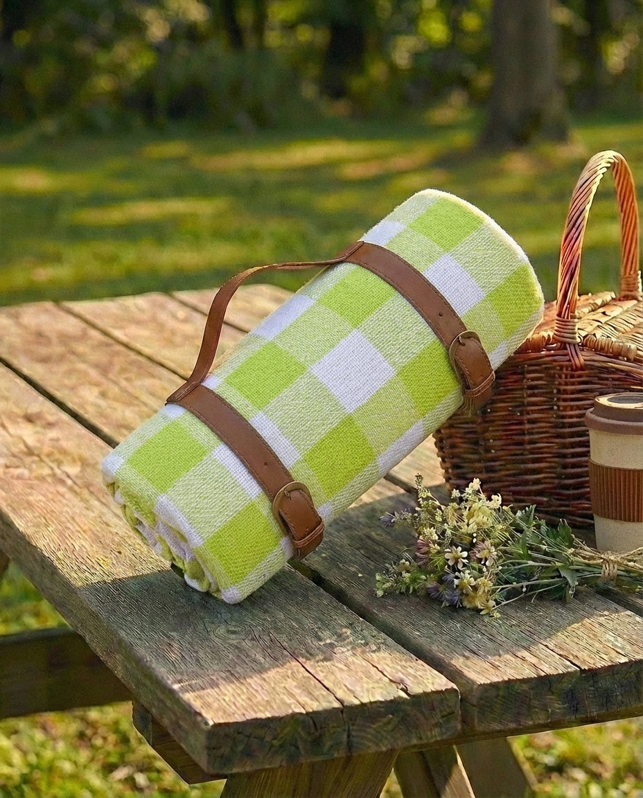Vandtæt picnictæppe – foldbart sandfrit udendørstæppe