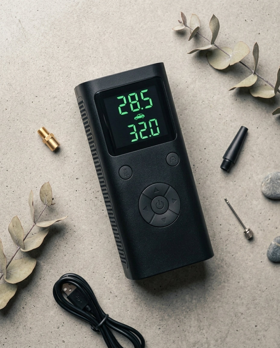 Bærbar Dækpumpe med Digitalt Display | PumpMate Go