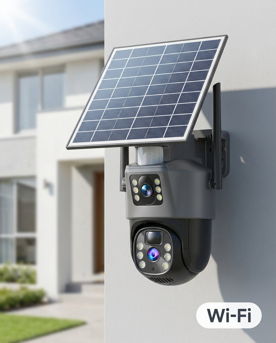 Tradlos 4K Sikkerhedskamera med Solpanel | SolarVision Pro