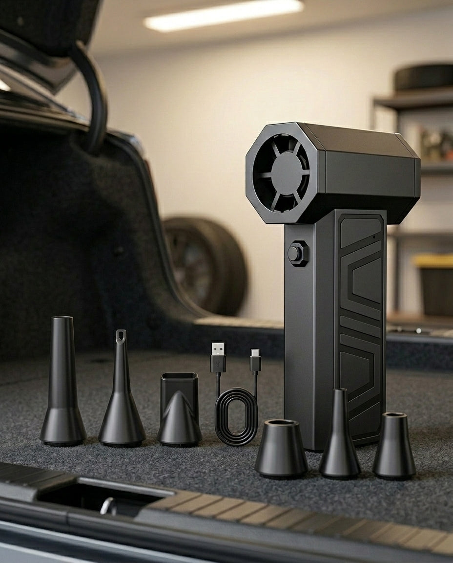 Mini luftblæser & støvsuger | 130.000 RPM trådløs jetblæser